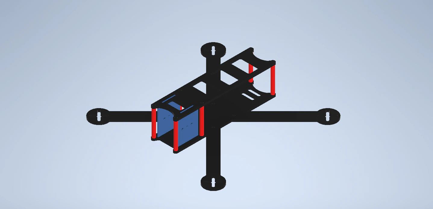 fdv drone frame 3D Model .c4d .max .obj .3ds .fbx .stl .blend 
