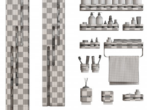 Bathroom accessories 3D Model