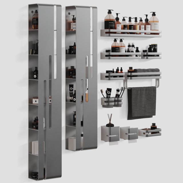 Bathroom accessories 3D Model .c4d .max .obj .3ds .fbx .stl .blend