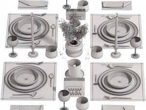 Tableware 001 3D Model