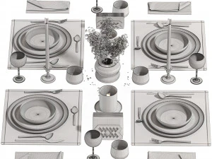 Tableware 001 3D Model