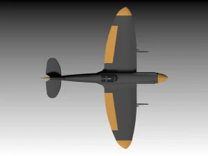 modelo 3d en stl para imprimir en 3d aeromodelo rc supermarine spitfire 3D Print Model