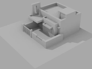 professionally finished zen house model 3D Model