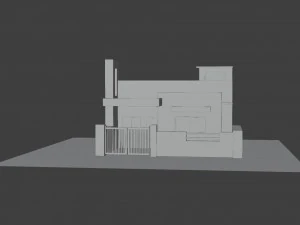 professionally finished zen house model 3D Model