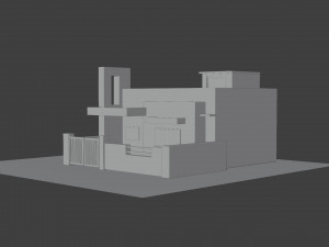 professionally finished zen house model 3D मॉडल