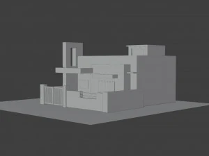 professionally finished zen house model 3D Model