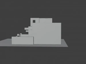 professionally finished zen house model 3D Model