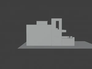 professionally finished zen house model 3D Model