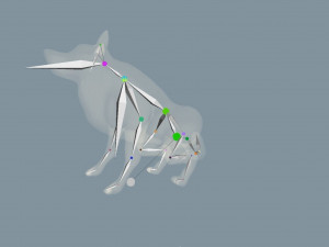 wolf low poly Modèle 3D