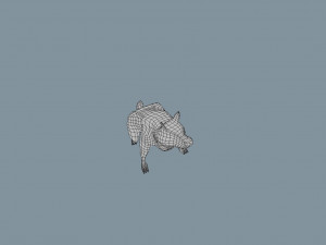 wolf low poly Modèle 3D