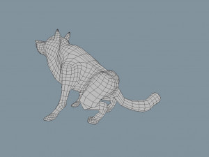 wolf low poly Modèle 3D