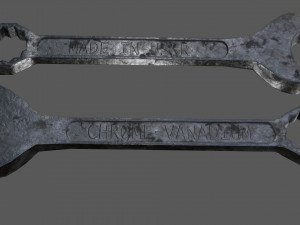 wrench made in ussr game ready model pbr textures 4k Modello 3D