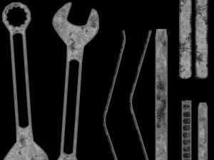 wrench made in ussr game ready model pbr textures 4k 3D Model