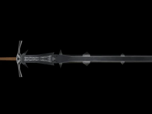 smok dwuręczny miecz gotowy do gry model pbr tekstury 4k Model 3D