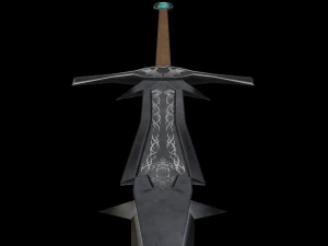 dragon two-handed sword game ready model pbr textures 4k 3D Model