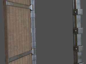 fantasy viking door game ready model pbr textures 4k low-poly 3D Model