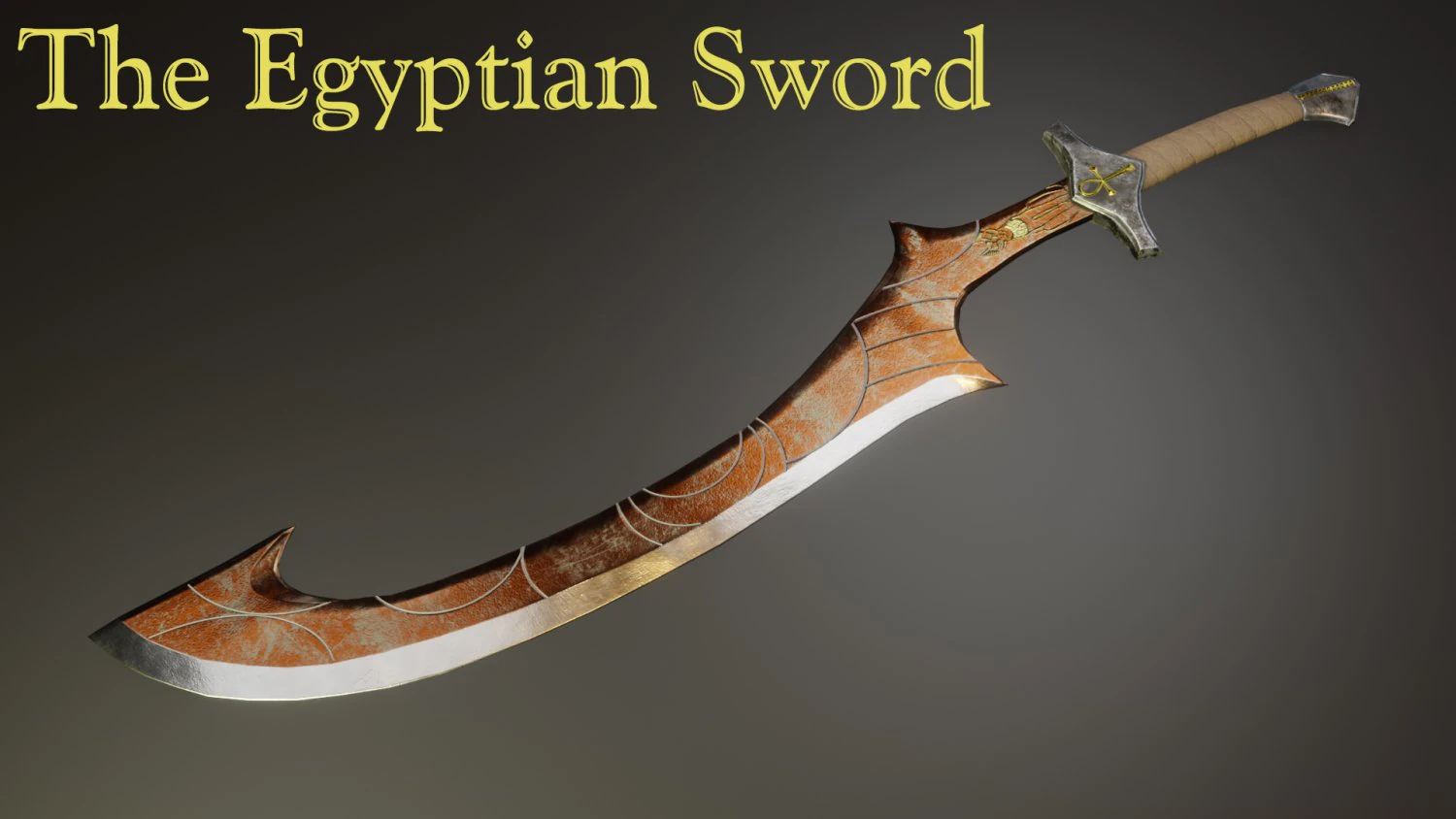 egyptian sword game ready model pbr textures 4k low-poly 3D Model .c4d .max .obj .3ds .fbx .stl .blend