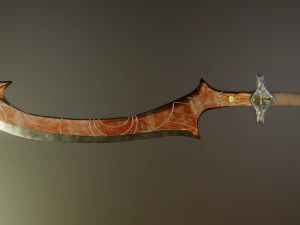 egyptian sword game ready model pbr textures 4k low-poly 3D Model