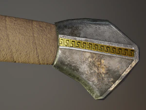 egyptian sword game ready model pbr textures 4k low-poly 3D Model