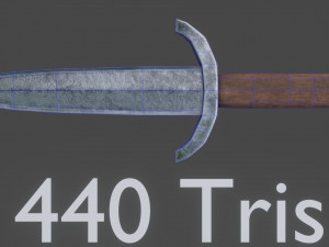 iron daggers pack game ready model pbr textures 4k low-poly Model 3D