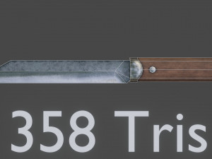 iron daggers pack game ready model pbr textures 4k low-poly Model 3D