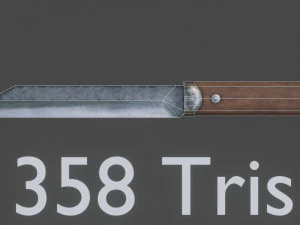 iron daggers pack game ready model pbr textures 4k low-poly 3D Model
