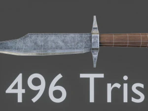 iron daggers pack game ready model pbr textures 4k low-poly 3D Model