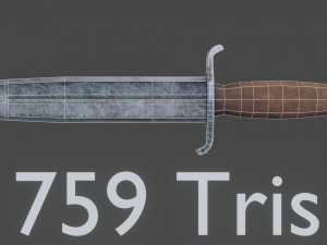 iron daggers pack game ready model pbr textures 4k low-poly Model 3D