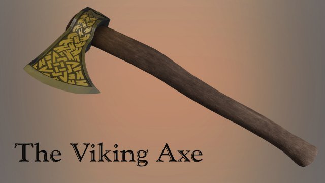 viking axe game ready model pbr textures 4k low-poly 3Dモデル .c4d .max .obj .3ds .fbx .stl .blend 