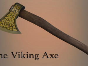 viking axe game ready model pbr textures 4k low-poly 3D Модель