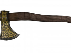 viking axe game ready model pbr textures 4k low-poly 3Dモデル