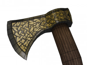 viking axe game ready model pbr textures 4k low-poly 3Dモデル
