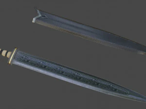 game gladius model siap tekstur pbr 4k rendah poli gratis Model 3D