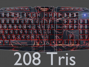 keyboards pack low poly game ready model Modelo 3D