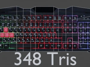 keyboards pack low poly game ready model 3D Model