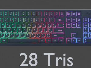 keyboards pack low poly game ready model Modelo 3D