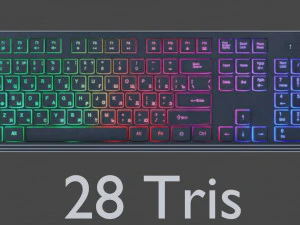 keyboards pack low poly game ready model 3D Model