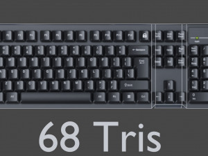 keyboards pack low poly game ready model Modelo 3D
