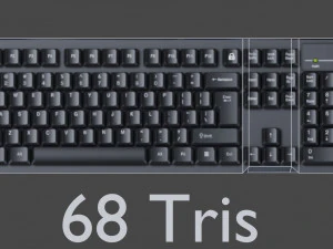 keyboards pack low poly game ready model 3D Model
