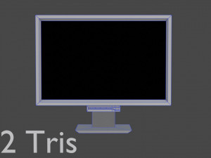 monitors pack low poly game ready model 3D Model