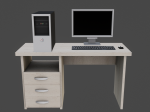 computer pack 1 low poly game ready model 3D Model