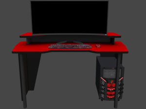 computer pack 4 low poly game ready model 3D Model