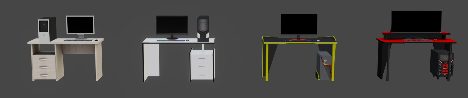 all computer pack low poly game ready model 3D Model .c4d .max .obj .3ds .fbx .stl .blend 