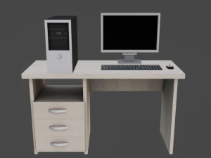 all computer pack low poly game ready model 3D Model