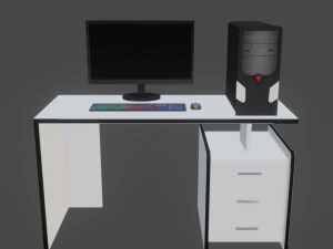 all computer pack low poly game ready model 3D Model