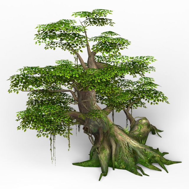 game ready fantasy tree 01 3Dモデル .c4d .max .obj .3ds .fbx .stl .blend 