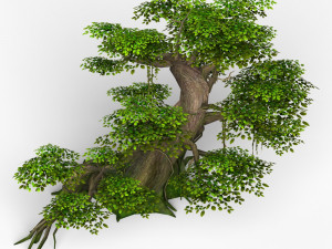 game ready fantasy tree 01 3Dモデル