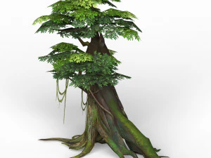 game ready fantasy tree 02 3D Model