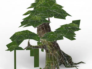 game ready fantasy tree 02 3D Model