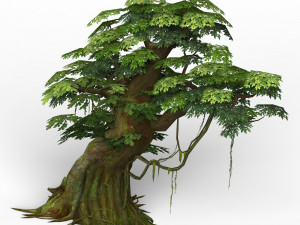game ready fantasy tree 03 3D Model